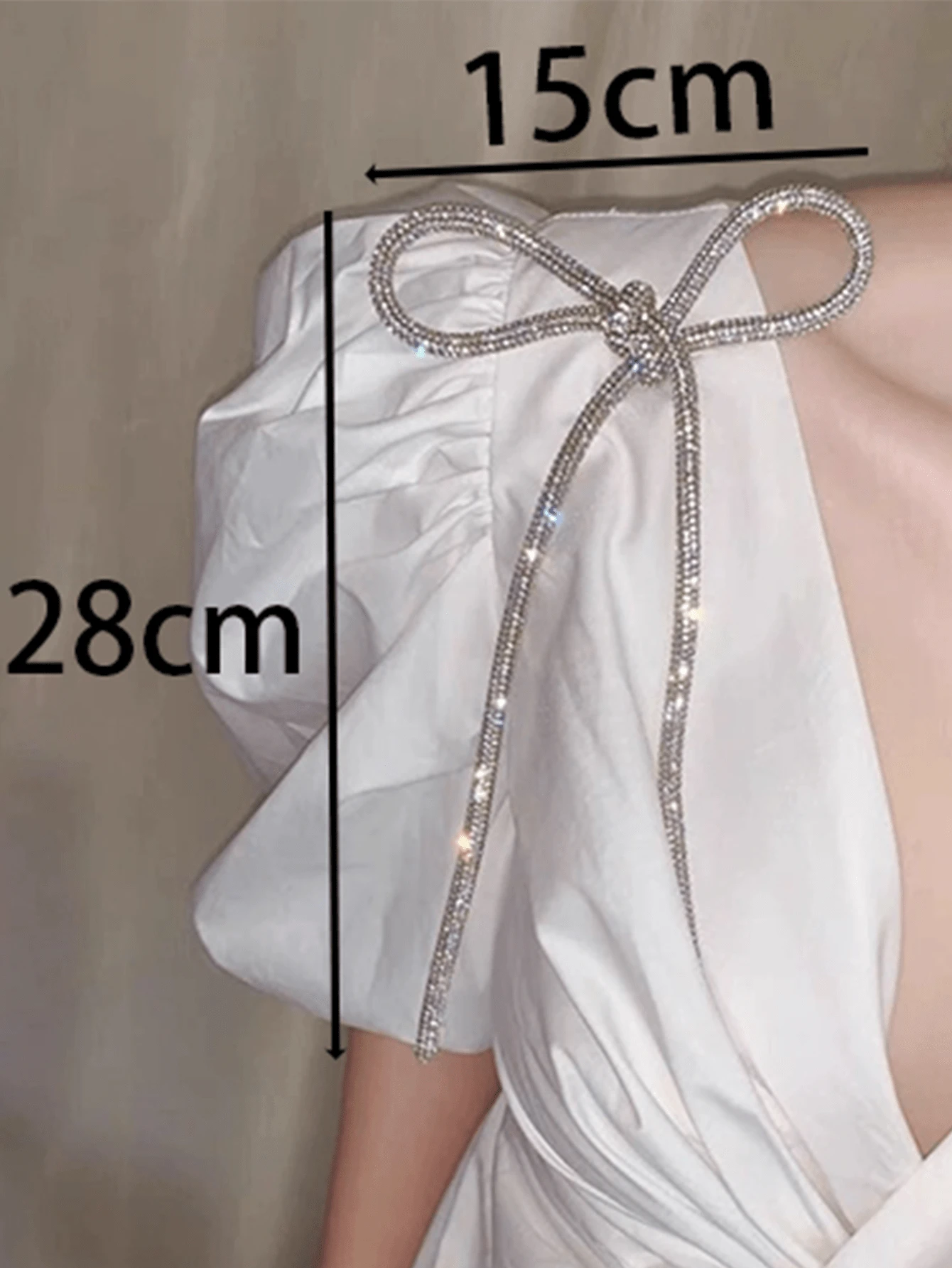 1pc Rhinestone & Glass Butterfly Shaped Brooch - Image 3