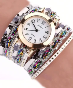 SHEIN 1pc Women PU Polyurethane Strap Funky Round Dial