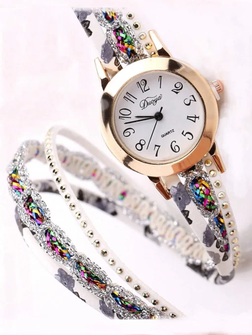 SHEIN 1pc Women PU Polyurethane Strap Funky Round Dial - Image 3