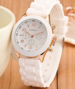 SHEIN 1pc Women's Fashionable Casual Silicone Quartz Wristwatch