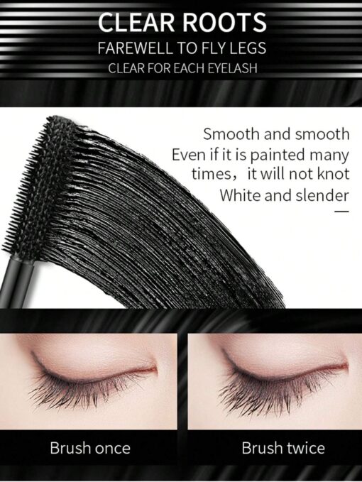 SHEIN 5D Silk Fiber Big Eye Lash Mascara, Mascara Black Volume - Image 4