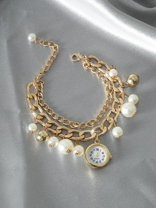 SHEIN Chain Bracelet Design Quartz Watch - Image 2