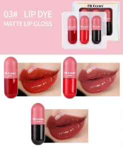 SHEIN Color Changing Lip Gloss Set, 3Pcs Lip Liquid
