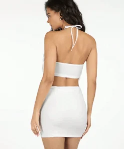 SHEIN BAE White Fringe Short