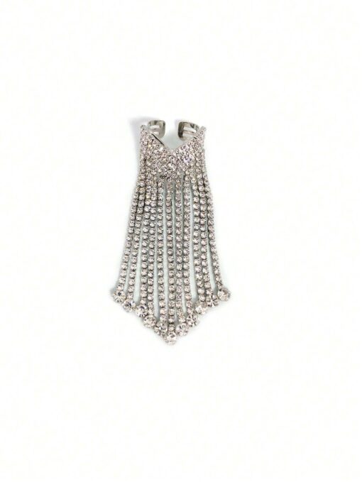SHEIN 1pc Elegant Tassel Ring With Rhinestones, Fashionable - Image 4