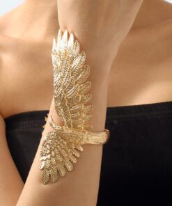 SHEIN 1pc Exquisite Zinc Alloy Bird Design Cuff Bangle For Women For Party