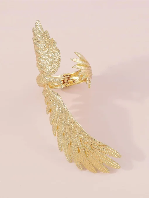 SHEIN 1pc Exquisite Zinc Alloy Bird Design Cuff Bangle For Women For Party - Image 3