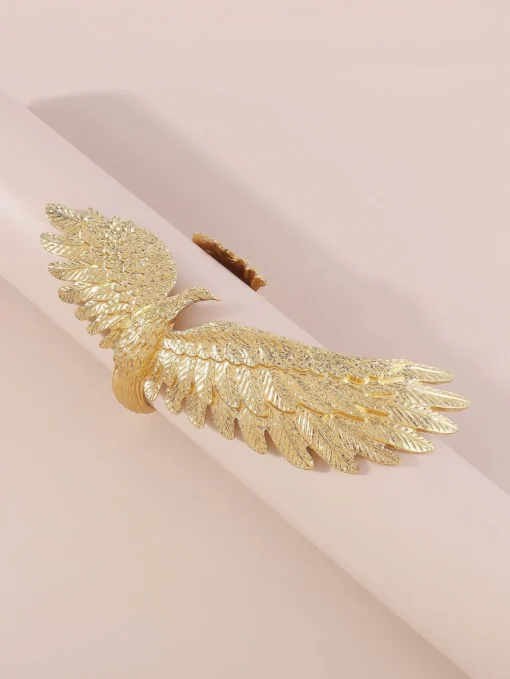 SHEIN 1pc Exquisite Zinc Alloy Bird Design Cuff Bangle For Women For Party - Image 4