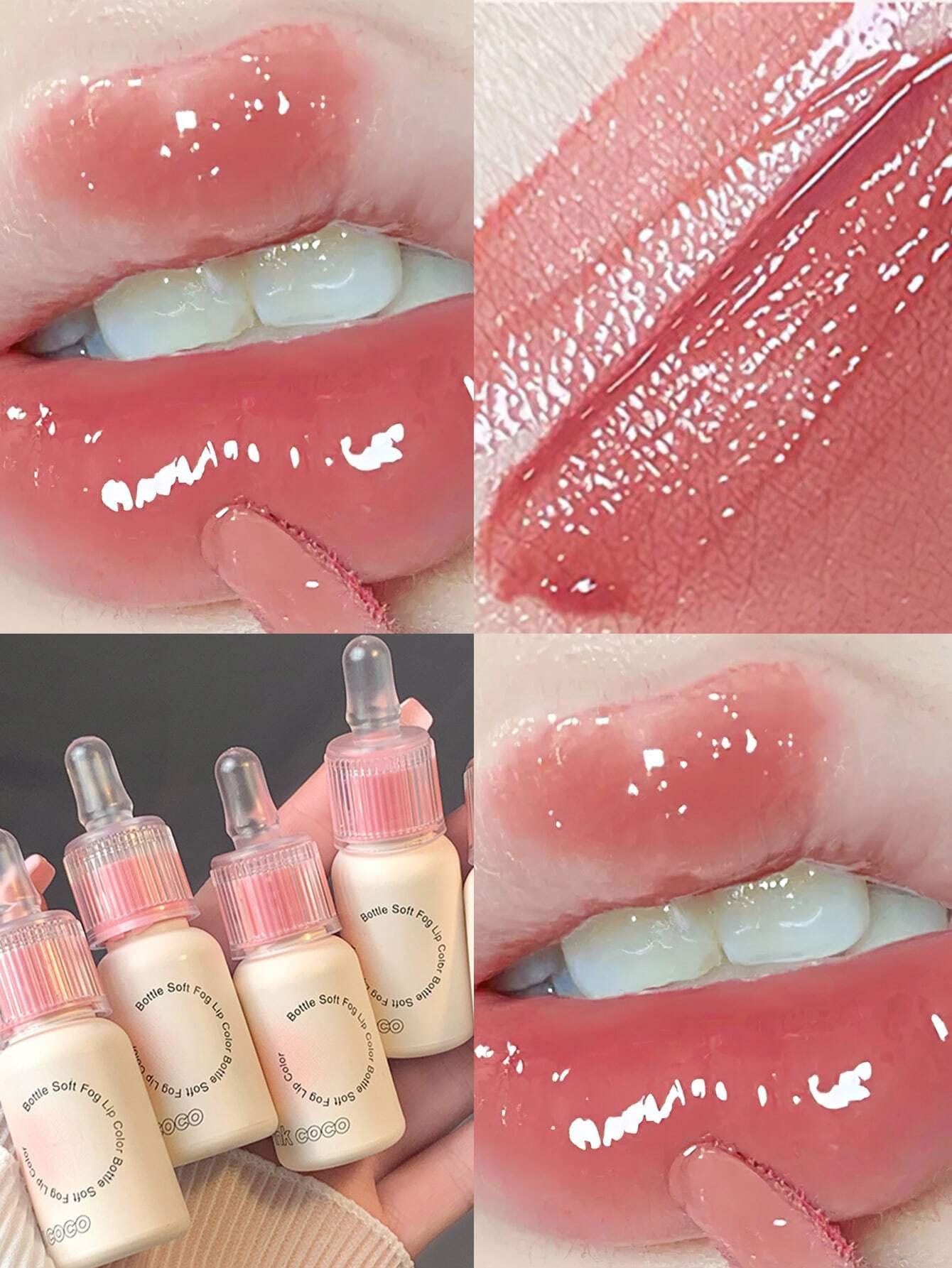 SHEIN 1pc Mirror-like Moisturizing Lip Glaze With Water Shine Texture Provides Nourishment, Resists Cup Marks - Image 2