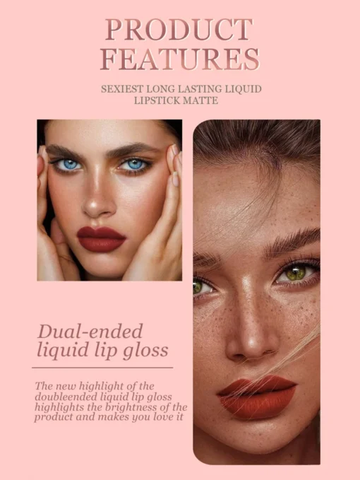 SHEIN Fit Colors Creative Dual-ended Matte Shimmer Lip Gloss #03 Festival Week - Image 3