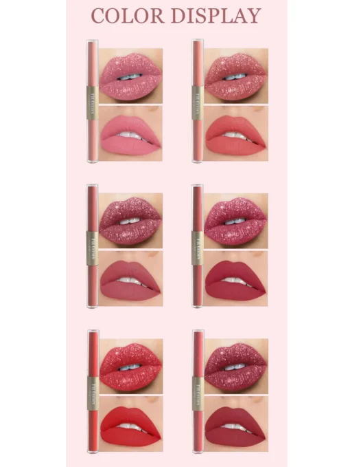 SHEIN Fit Colors Creative Dual-ended Matte Shimmer Lip Gloss #03 Festival Week - Image 4