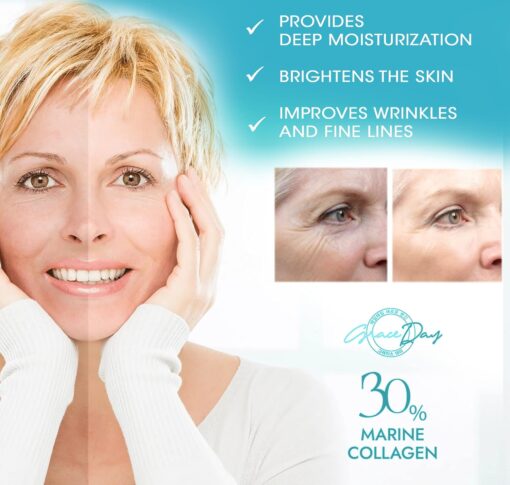 Grace Day Marine Collagen Moisturizing Face Cream - Anti-Aging, Firming, Hydrating - Image 2