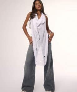 SHEIN 200g Plus Size Fits European And American Body Type, Extra Long Wool-blend Sheer Black