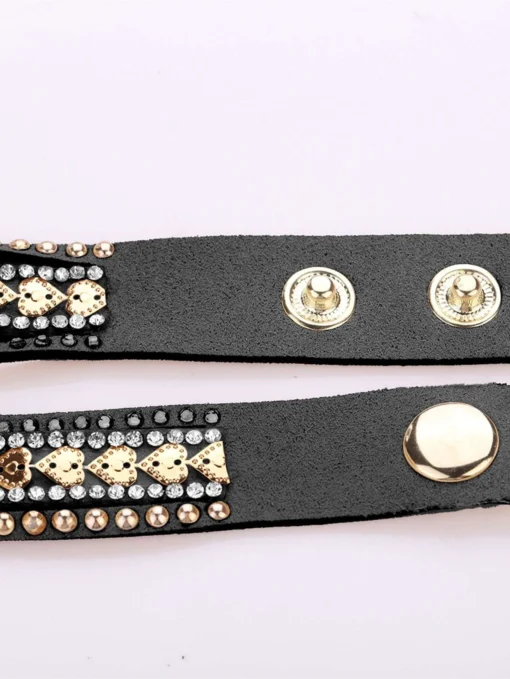 SHEIN Rhinestone Decor Round Pointer Quartz Watch