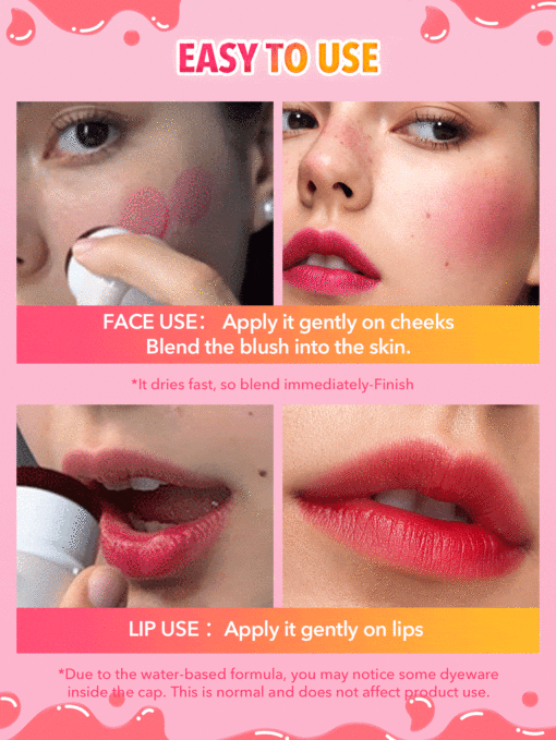 SHEGLAM Jelly-Licious Hydrating Lip & Blush Tint-Cheerio - Image 4