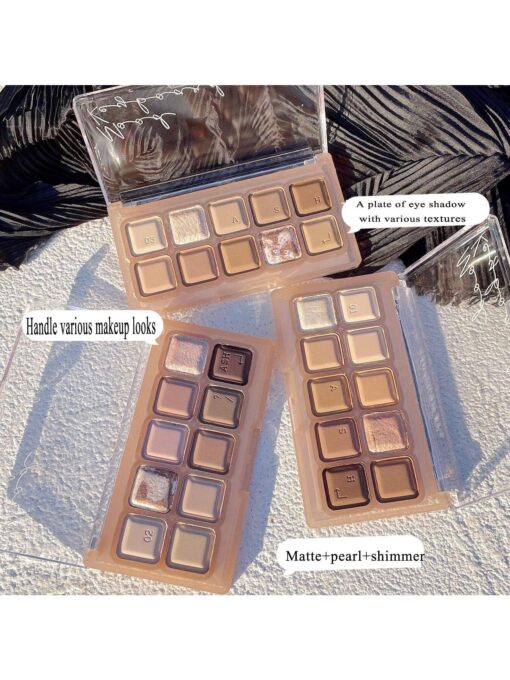 SHEIN 10-color Daily Long Lasting Waterproof & Anti-smudge Eyeshadow Palette - Image 4