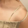 SHEIN 1 Pair Decorative Bra Straps Snake Bone Chain Replacement Fancy For Women Anti-Slip Bra Strap