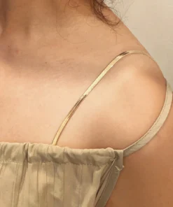 SHEIN 1 Pair Decorative Bra Straps Snake Bone Chain Replacement Fancy For Women Anti-Slip Bra Strap