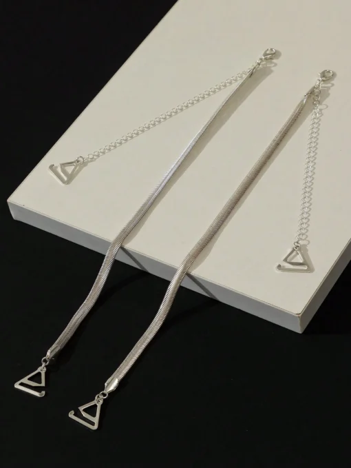 SHEIN 1 Pair Decorative Bra Straps Snake Bone Chain Replacement Fancy For Women Anti-Slip - Image 3