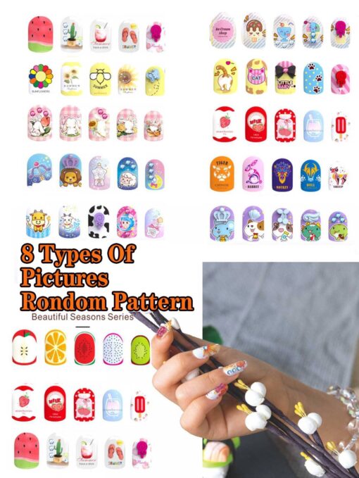 SHEIN 1 Set Girls Princess Makeup Toy Kids 3D Nail Art DIY Creative Nail Polish Color Accessories Random - Image 3