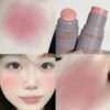 SHEIN 1pc Dual-ended Blush Stick For Lips & Cheeks, Long-lasting