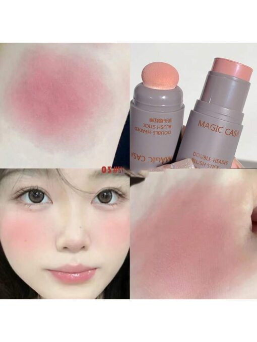 SHEIN 1pc Dual-ended Blush Stick For Lips & Cheeks, Long-lasting