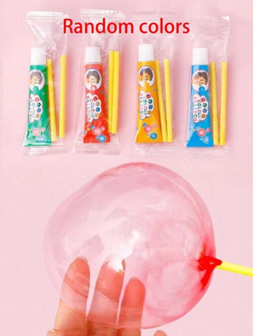 SHEIN 5pcs Random Color Bubble Balloons, Enjoy Nostalgic Bubble Blowing Game - Suitable For Birthday Parties And Game Props - Image 2