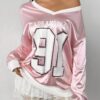 SHEIN MOOSTA Ladies' Printed Casual Daily Long Sleeve Sweatshirt