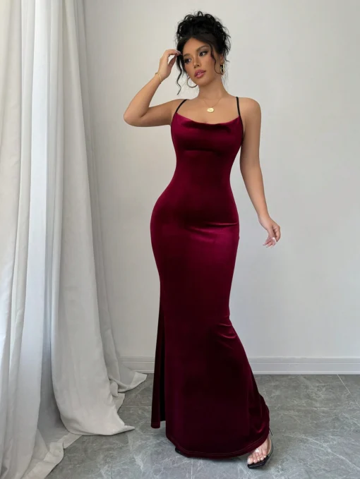SHEIN Privé Elegant Women's Red Dress - Image 3