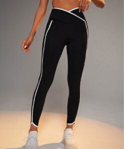 SHEIN Sport Studio Contrast Binding Sports Leggings