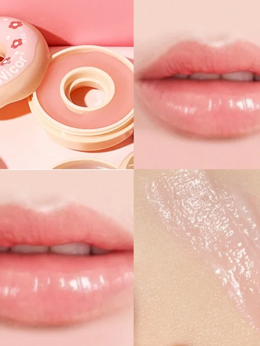 SHEIN Sweetheart Jelly Donut Lip Mask, Lip Care Moisturizing Lip Balm, Lip Wrinkle Repair Lipstick, Lip Protection - Image 2