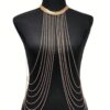SHEIN 1pc Fashion Iron Alloy Layered Body Chain For Women For Daily Life