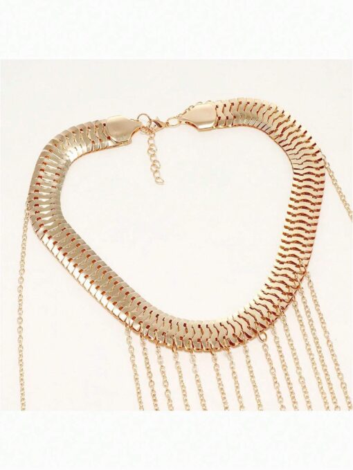 SHEIN 1pc Fashion Iron Alloy Layered Body Chain For Women For Daily Life - Image 2