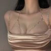 1pc Pearl Bikini Chest Chain. Imitation Of Pearl Chest Chain