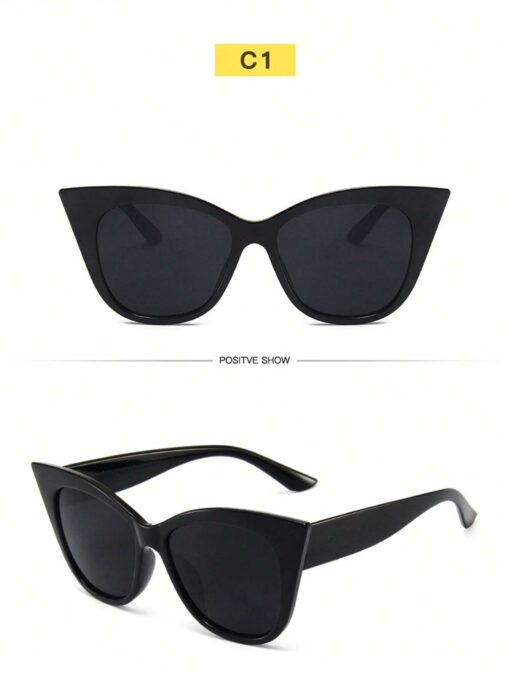 SHEIN 1pc Trendy New Retro Cat Eye Small Frame Fashion Glasses - Image 3