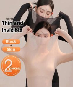 SHEIN 2pcs Seamless Moisturizing Quick Dry Undergarments, Soft & Comfy Long Sleeve