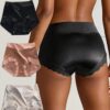SHEIN 3pcs/Set Vintage Satin Antimicrobial Mulberry Silk High Waist