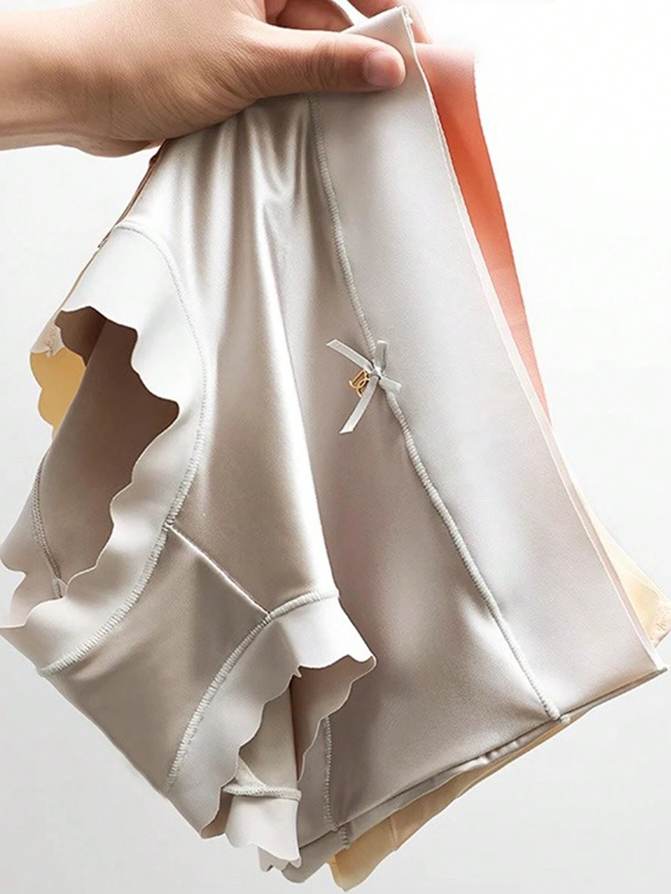 SHEIN 3pcs/Set Vintage Satin Antimicrobial Mulberry Silk High Waist - Image 3