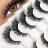 SHEIN Asiteo 7 Pairs Cat-Eye Faux Mink Eyelashes Curled Winged Natural