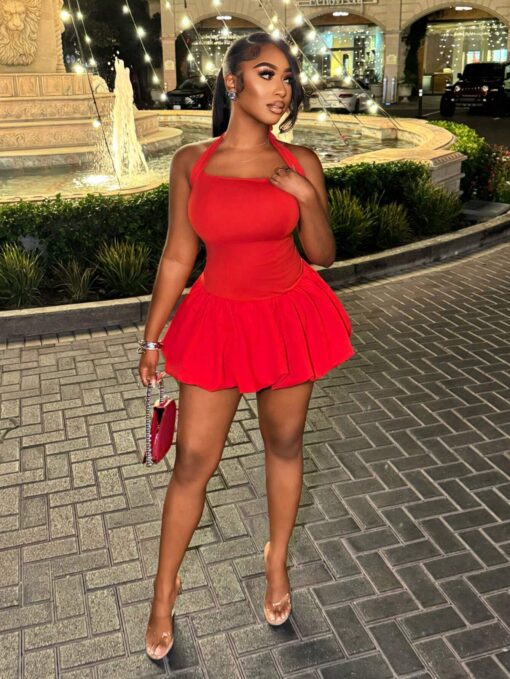 SHEIN BamGleam Women's Summer Sexy Solid Color Backless