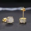 SHEIN Cubic Zirconia Decor Stud Earrings