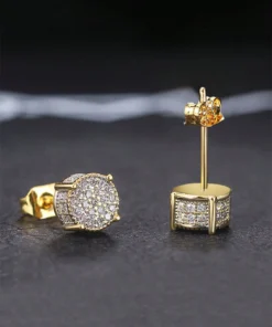 SHEIN Cubic Zirconia Decor Stud Earrings
