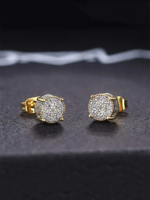 SHEIN Cubic Zirconia Decor Stud Earrings - Image 2