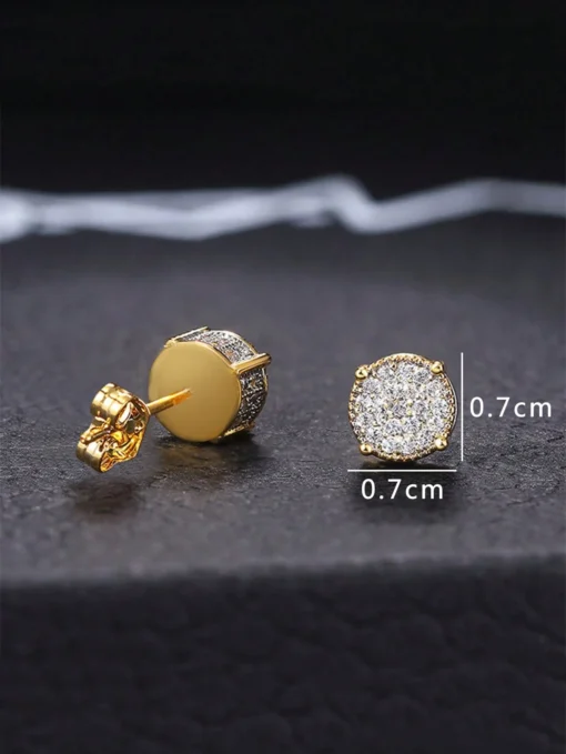 SHEIN Cubic Zirconia Decor Stud Earrings - Image 3