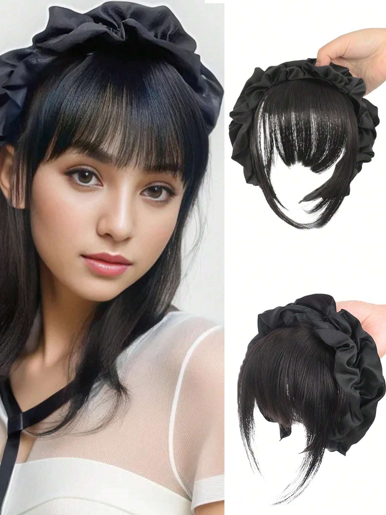 SHEIN Fake Bangs Female Forehead Air Bangs Wig Piece