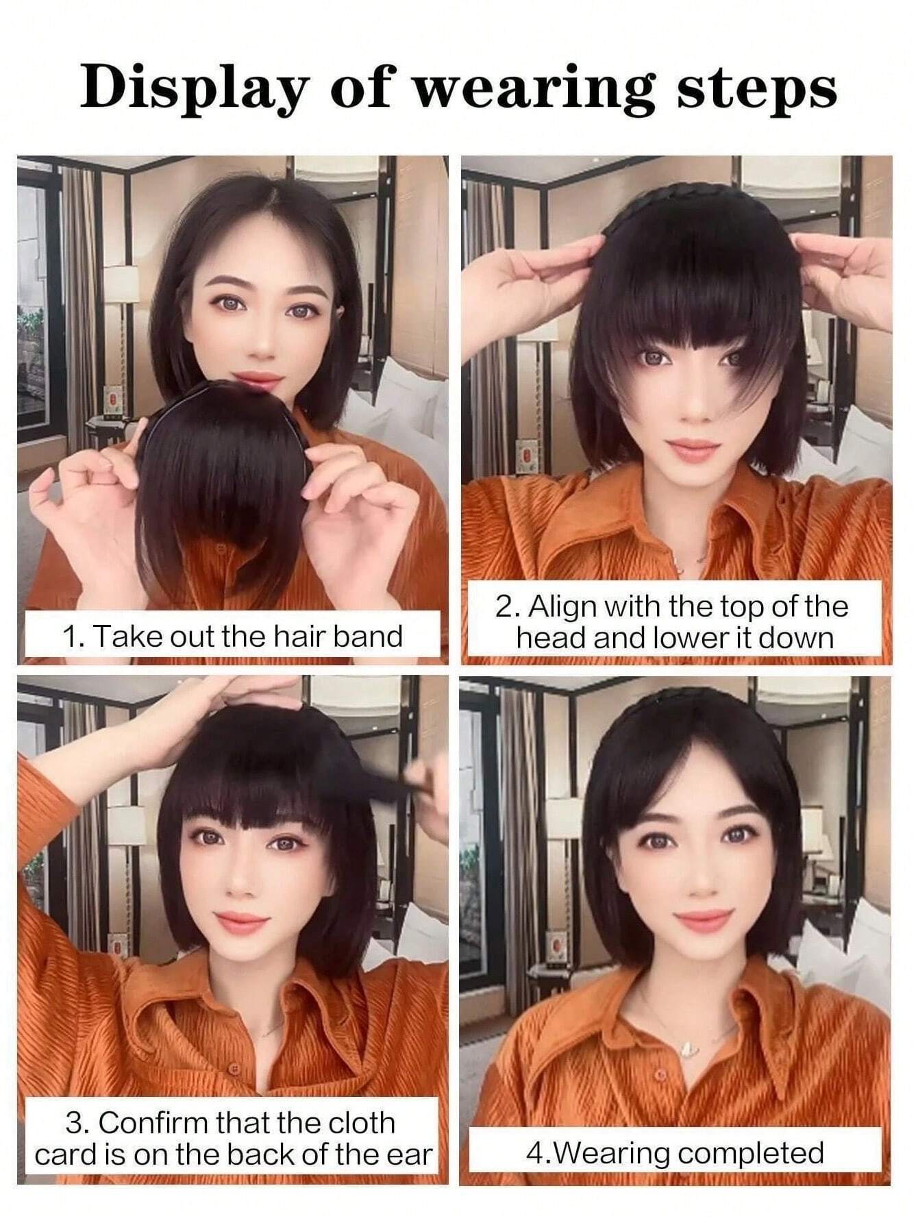 SHEIN Fake Bangs Female Forehead Air Bangs Wig Piece - Image 3