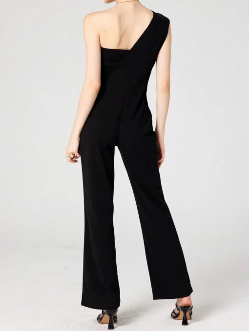 SHEIN Essnce Women Sleeveless Solid Color Straight Leg Jumpsuit - Image 2