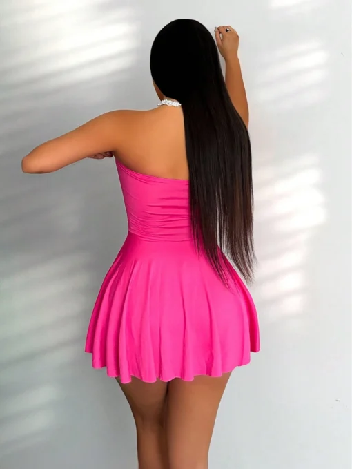 SHEIN Foxxy Women's Summer Solid Color Strapless Mini Dress - Image 2
