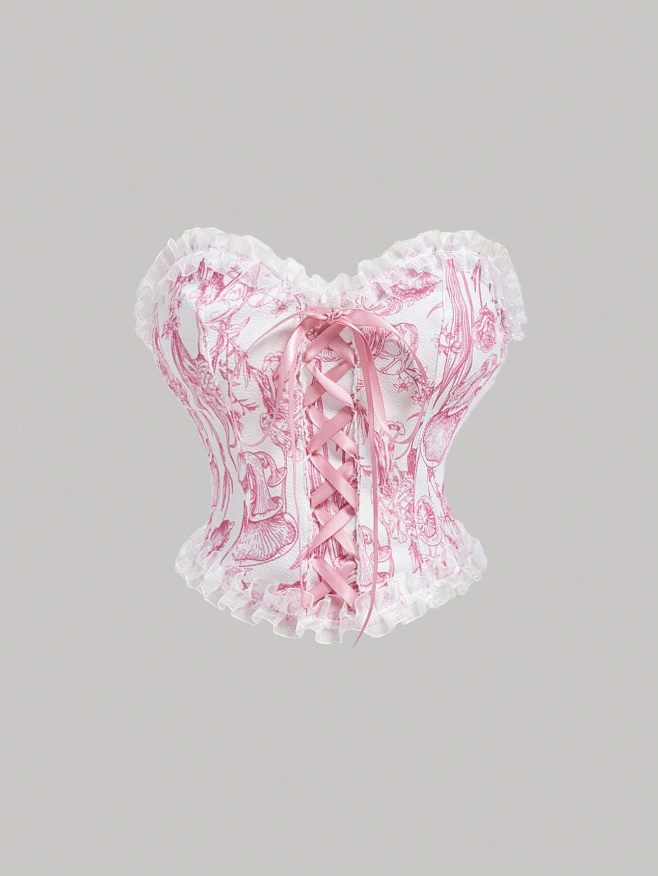トップス Flower Pattern Motif Bustier Amazon.com: Segreto Women's 3D Flowers Rhinestone Corset Top