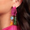 SHEIN SXY Pendant Decorated Fashionable Ear Drops Suitable For Daily Wear